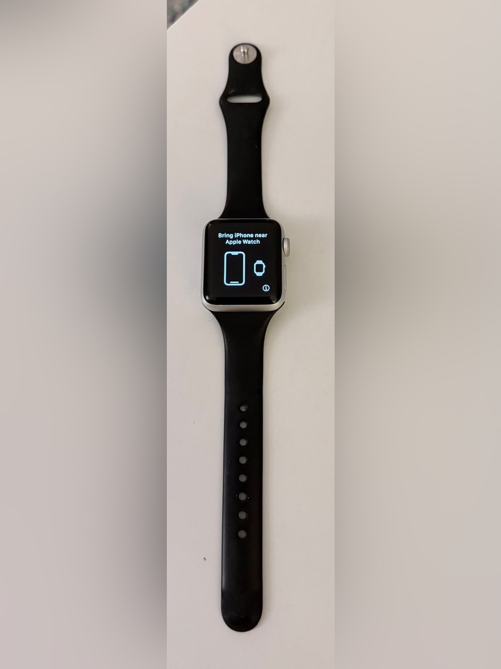 Apple Series 3 Watch 38MM Silver with Black Sport Band